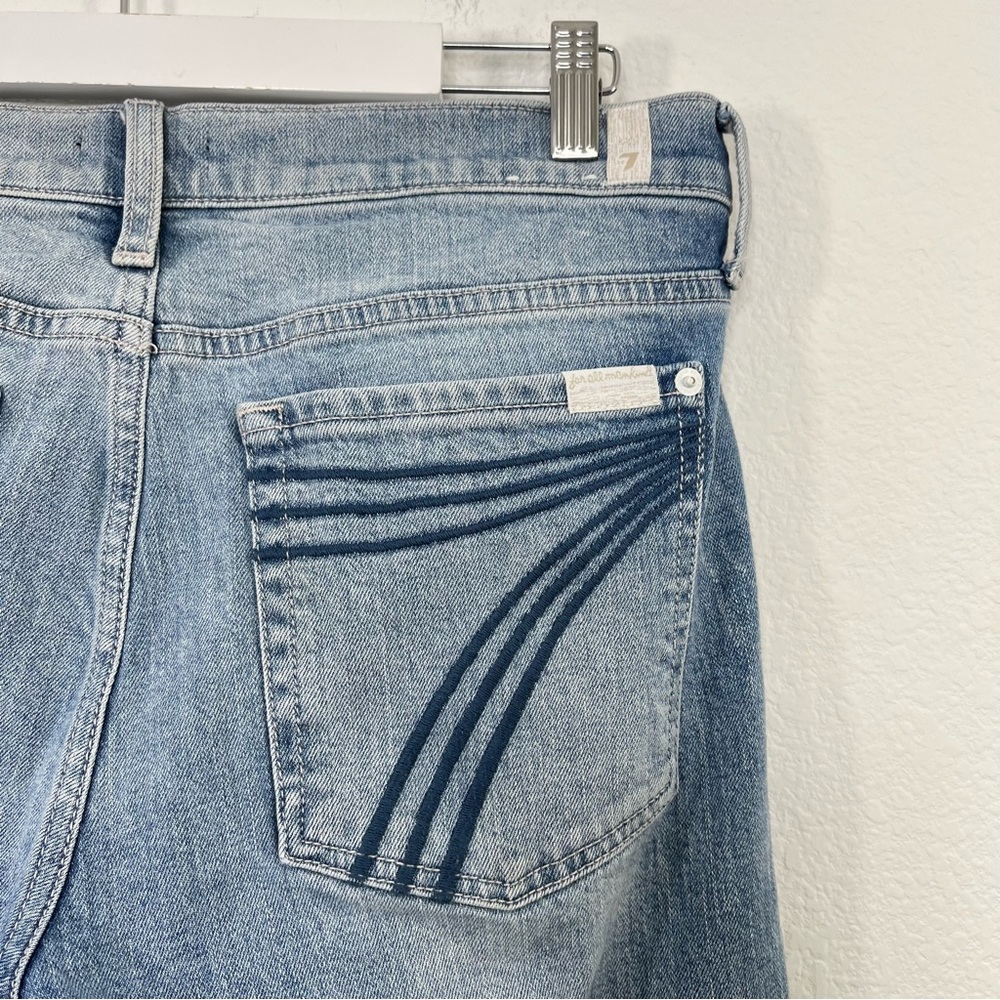 7 FOR ALL MANKIND Dojo Tailorless Jeans size 30 Cowgirl Bootcut - Picture 2 of 10